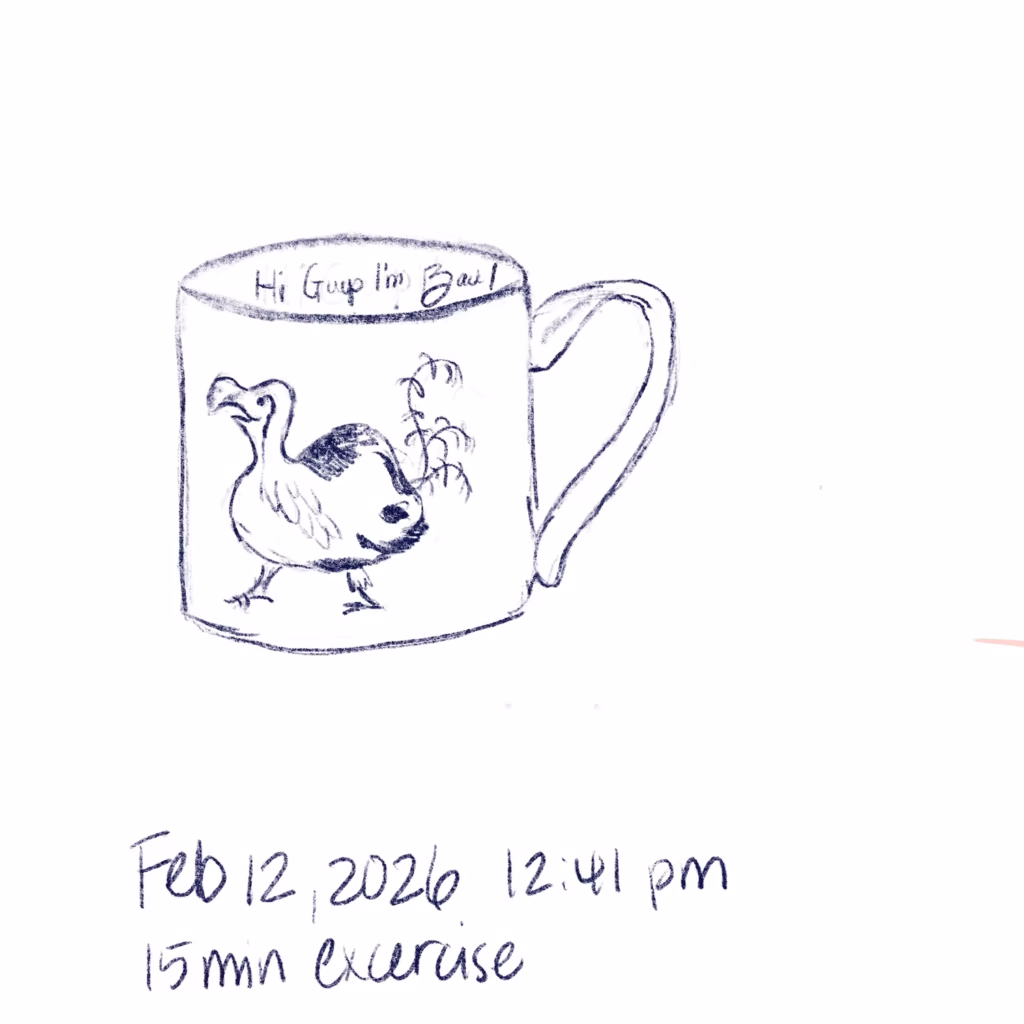before and after Procreate drawings from a daily drawing prompt practice